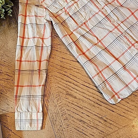 Plaid button down shirt size S Banana Republic cotton - Picture 2 of 9